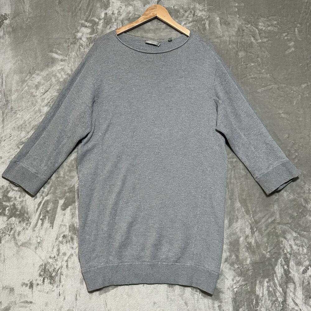 Vince Cozy Sweatshirt Mini Dress Womens Size S Cotton Minimalist Quiet Luxury